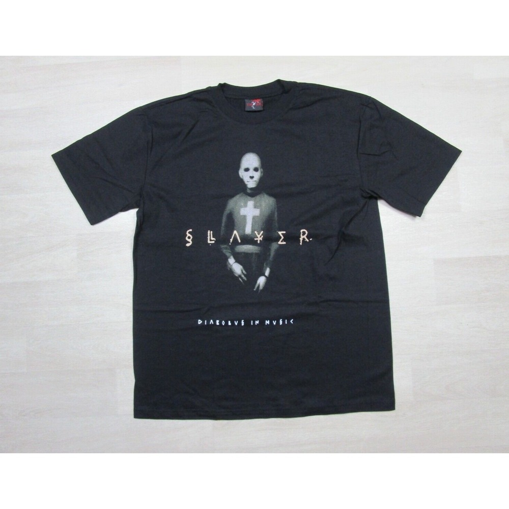 Vintage‎ Slayer Band T Shirt (L) 90s Diabolus in Musica Graphic Rare Variant
